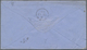 Neuseeland: 1866, 2 P Blue Pair And A Stripe Of Three With Circle Cancel "HOKITIKA" To Scotland, Via - Covers & Documents