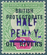 Nigerküste: 1893. "HALF / PENNY" On 2d Grey-green And Carmine, Type 3 Surcharge In Violet, Old Calab - Sonstige & Ohne Zuordnung