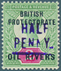 Nigerküste: 1893. "HALF / PENNY" On 2d Grey-green And Carmine, Type 3 Surcharge In Violet, Old Calab - Other & Unclassified