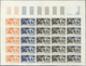Niger: 1965. Complete Set "Adult Education" (4 Values) In 4 Color Proof Sheets Of 25. Each Sheet Cut - Unused Stamps