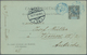 Nossi-Be: 1909 Postal Stationery Card, Double Card Incl. Unused Reply Part Sent By French Shipmail " - Other & Unclassified