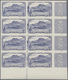 Reunion: 1933, Piton D’Anchain And Lake At Salazie 40c. Blue IMPERFORATE Block Of Eight From Lower R - Briefe U. Dokumente