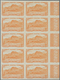 Reunion: 1938, Piton D’Anchain And Lake At Salazie 55c. Brown-orange IMPERFORATE Block Of Ten From R - Lettres & Documents