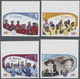 St. Helena: 2010, 100 Years Girl Guides Complete IMPERFORATE Set Of Four From Upper Margins With Dif - Saint Helena Island