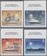 St. Helena: 2011, Christmas 'Auxiliary Ships Of The Royal Fleet' Complete IMPERFORATE Set Of Four Fr - Sint-Helena