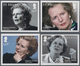 St. Helena: 2013, Death Of Margaret Thatcher Complete IMPERFORATE Set Of Four And The Imperf. Miniat - Sint-Helena