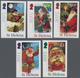 St. Helena: 2015, Christmas 'Father Christmases (Santa Claus)' Complete IMPERFORATE Set Of Five, Min - Isola Di Sant'Elena