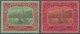 St. Kitts-Nevis: 1923, Tercentenary 10s. Black And Red/emerald And £1 Black And Purple/red, Two Key - St.Kitts And Nevis ( 1983-...)