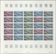 St. Pierre Und Miquelon: 1969. Complete Airmail Set (2 Values) In 2 Color Proof Sheets Of 25 Showing - Other & Unclassified