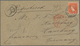 St. Vincent: 1895, 1 Sh. Red-orange Single Franking With Circle Cancel KINGSTOWN Via "REGISTERED LON - St.Vincent (1979-...)