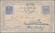 El Salvador - Ganzsachen: 1883, Stationery Card 3 C With Red Double Cds "CORREOS DE SAN SALVADOR 5 A - El Salvador