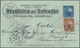 El Salvador - Ganzsachen: 1894, Two Stationery Cards: 1 C Uprated 2 C And 2 C Uprated 1 C Both Sent - El Salvador