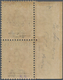 Seychellen: 1901 QV 3c. On 16c. Chestnut & Ultramarine, Left-hand Marginal Pair With Overprint Varie - Seychellen (...-1976)