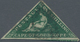 Kap Der Guten Hoffnung: 1859, Perkins 1 Shilling Darkgreen, Full To Large Margins, Colorful With OFF - Kap Der Guten Hoffnung (1853-1904)