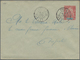 Tahiti: 1911, Stationery Envelope 10 C. Blue/red Locally Comercial Usage In "PAPEETE 6 MARS 11" - Tahiti