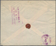 Tanger - Französische Post: 1918 Registered Letter With Scarce Multiple Franking Of 21x 5c (block Of - Altri & Non Classificati
