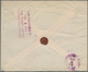 Tanger - Französische Post: 1918 Registered Letter With Scarce Multiple Franking Of 21x 5c (block Of - Other & Unclassified