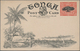 Delcampe - Tonga: 1907, Four Pictorial Stat. Postcards 1d. Native Tree Showing Different Views On Reverse Incl. - Tonga (...-1970)