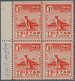 Tristan Da Cunha: 1946, Tristan Da Cunha. Local Value 1d "4 Potatoes" In A Left Margined Block Of 4 - Tristan Da Cunha