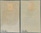 Tschad: 1924/1928, AEF Overprints, Design "Coconut Palms", Two Imperforate Proofs In Colours "bistre - Tsjaad (1960-...)