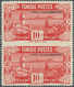 Tunesien: 1945, Soldier's Relief, 10fr. + 40fr. Red, Vertical Pair Showing Variety "imperforate Betw - Covers & Documents