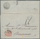 Uruguay: 1876, Letter With 20 Cent. From MONTEVIDEO To Bordeaux Mit "12" Taxation And Shipletter Can - Uruguay