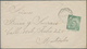 Uruguay - Ganzsachen: 1887, Stationery Envelope 5 C Green, IMPRINT SHIFTET DOWNSIDE Used From "SAN J - Uruguay