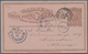 Uruguay - Ganzsachen: 1892, Stationery Double Card 3 C Brown On Buff Sent From "MONTEVIDEO 24 MAYO 9 - Uruguay