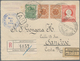 Uruguay - Ganzsachen: 1903, Stationery Envelope 5 C Red Uprated 1 C Green, And Pair 7 C Brown-orange - Uruguay