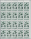 Venezuela: 1953, Coat Of Arms 'MERIDA‘ Normal Stamps Complete Set Of Seven In Blocks Of 20 From Uppe - Venezuela