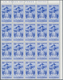 Venezuela: 1953, Coat Of Arms 'MERIDA‘ Normal Stamps Complete Set Of Seven In Blocks Of 20 From Uppe - Venezuela