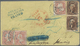 Vereinigte Staaten Von Amerika: 1861, Envelope Bearing Washington 3x 3 C Red And Jefferson 2x 5 C Br - Gebraucht