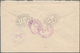 Vereinigte Staaten Von Amerika - Post In China: 1917, Unovpt. Franklin 12 C. Tied Duplex "U.S. POSTA - China (Schanghai)