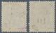 Zanzibar: 1894, 1 A Red On Grey And 2 1/2 A Black On Brown Overprint Stamps Cancelled In Good Condit - Zanzibar (...-1963)