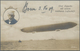 Zeppelinpost Deutschland: 1909, LZ 5 (Z II) / Bonn 5.8.: Zeppelin-Fotokarte V. Der Heeresüberfahrt M - Luft- Und Zeppelinpost