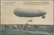 Zeppelinpost Deutschland: 1910, Zwei Dekorative Ansichtskarten: Parseval-Luftschiff VI, Karte Ab Kie - Luft- Und Zeppelinpost