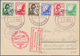 Zeppelinpost Deutschland: 1937, DEUTSCHLANDFAHRT, Abwurf Köln: Bordpostkarte M. Ausfall- Und Bestäti - Luft- Und Zeppelinpost