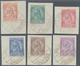 Delcampe - Albanien: 1913, Definitives Skanderberg, 2q.-1fr., Complete Set Of Six Values Each On Piece Neatly C - Albanië