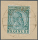 Albanien: 1913, 2 Q Red-brown/yellow And 10 Q To 1 Fr Dark-brown/brown On 5 Q Green Postal Stationer - Albanië