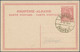 Albanien: 1913, 5 Q Green On Souvenir Postcard + 10 Q Red Postal Stationery Card Each With Gold Canc - Albanië