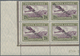 Delcampe - Albanien: 1927, 50 Q, 1 F And 2 F Airmail Stamps With Ovp "Rep.Shqiptare", 3 Lower Left Corner Block - Albanië