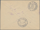 Albanien - Ganzsachen: KORCE, 1914, Stationery Envelope Bearing DOUBLE Imprint 25 Pa Red On Violet, - Albanie