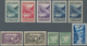 Andorra - Französische Post: 1932 - 1957, Postage Stamps: Landscapes, Eight Better Values Unused And - Andere & Zonder Classificatie
