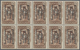 Andorra - Französische Post: 1933, "ELECTIONS" Overprints, Private Issue, 3c. Brown In Block Of Ten - Andere & Zonder Classificatie