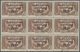 Andorra - Französische Post: 1933, "ELECTIONS" Overprints, Private Issue, 3c. Brown In Block Of Nine - Other & Unclassified