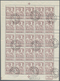 Belgien: 1910, Caritas Issue (type Montald) 2c. Brown-lilac Without Opt. Complete Sheetlet With 25 S - Other & Unclassified