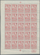 Belgien: 1911, Caritas Issue (type Montald) 10c. Carmine With Opt. ‚1911‘ Complete Sheetlet With 25 - Andere & Zonder Classificatie
