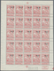 Belgien: 1911, Caritas Issue (type Montald) 10c. Carmine With Opt. ‚CHARLEROI 1911‘ Complete Sheetle - Other & Unclassified