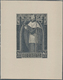 Belgien: 1932, Cardinal Mercier, Essay In Black On SILK. Very Rare And Unusual! - Other & Unclassified