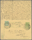 Belgien - Ganzsachen: 1907, 5c Green Double Postal Stationery Card (both Used) From Mons With Handwr - Other & Unclassified